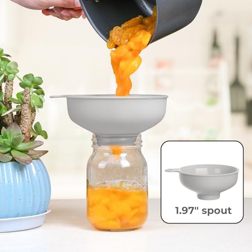 Wide Mouth Kitchen Funnel, Food Grade Plastic Cooking Canning Funnel