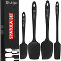 UpGood Silicone Spatula Set, 4 Pcs, Black