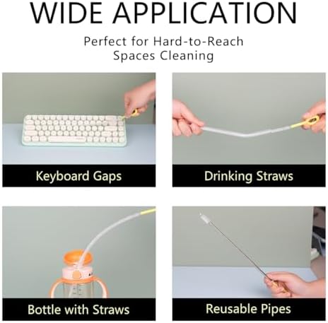 Straw Clean Brush Extra Long Straw Tube Brushes for Cleaning, Reusable