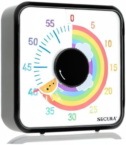 Secura 60-Minute Visual Timer, 7.5 Inch Magnetic Rainbow Countdown Timer - Image 8