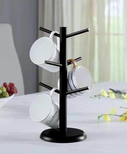 Mug Holder Tree - Coffee Mug Tree with 6 Hooks - Countertop Holder for