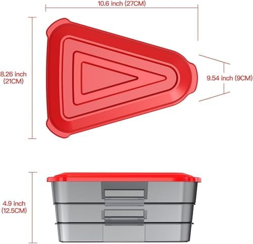 Pizza Storage Container, Expandable Pizza Slice Container, Reusable