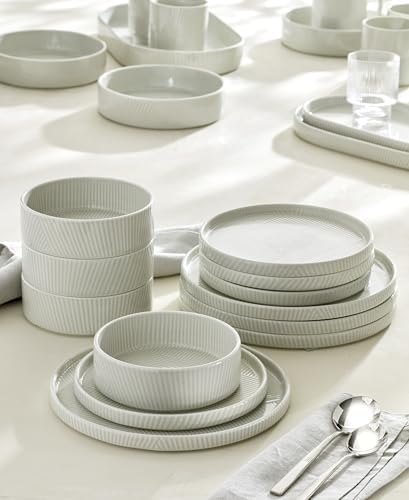 Lenox 897799 Modulus 12-Piece Dinnerware Set, Vapor