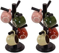 Mug Tree Set of 2 | 13.5"x7"x7", 6 Hooks Cup Holder with Thick