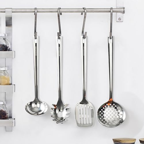 18/8 Stainless Steel Cooking Utensils Set of 4, Dishwasher Safe