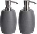 Clasin Home Resin Soap Dispenser, 12 Oz, 2 Sets Gray