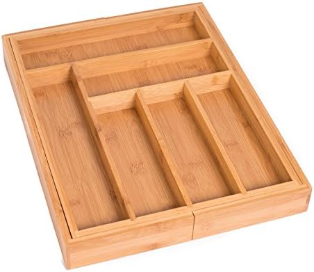 BIRDROCK HOME Bamboo Expandable Utility Drawer Organizer – Utensil