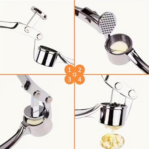 1-Pack Stainless Steel Garlic Press