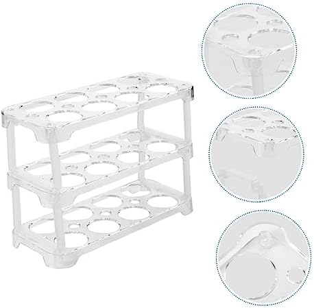 Stackable Egg Storage Box for Fridge, Three-tier Plastic