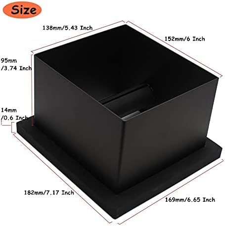 DIBTSA Espresso Coffee Ground Knock Box Chute, Built-in Desktop Waste