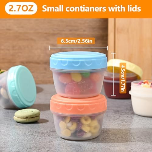 RXRRXR 12 Pack Salad Dressing Containers To Go 2.7 oz Small Condiment