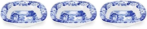 Spode Blue Italian Dip Bowl Set of 3 - 5-Inch Porcelain Bowls with