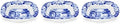 Spode Blue Italian Dip Bowl Set of 3 - 5-Inch Porcelain Bowls with