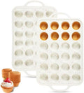 SiliFine 2 Silicone Muffin Pans with 200 Liners, Nonstick, 24-Cup Mini