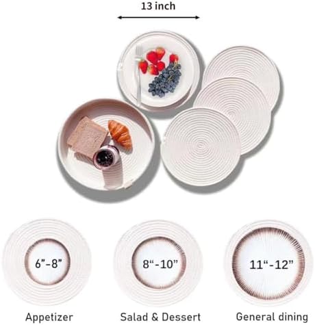 5-Piece Round Cotton Rope Placemats & Holder, Off White
