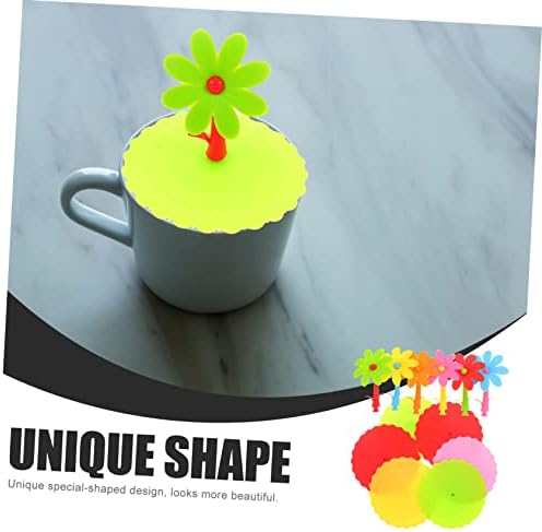 Unomor Flower Silicone Mug Covers, 6-Piece Set