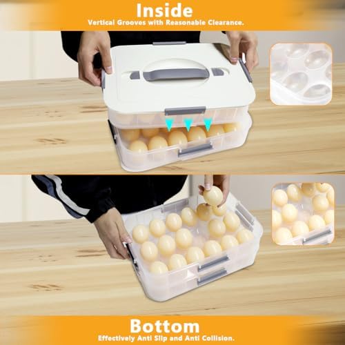 2-Layer 36-Piece Deviled Egg Carrier with Lid