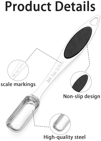 Magnetic Measuring Spoons Set of 11 with Leveler, Measuring Spoons