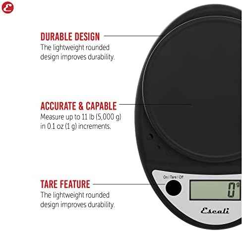 Escali Primo Digital Food Scale Multi-Functional Kitchen Scale and