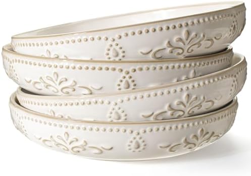 Artena Pasta Bowls, 50oz Large Salad Serving Bowls, 9.75'' Plates Bowl