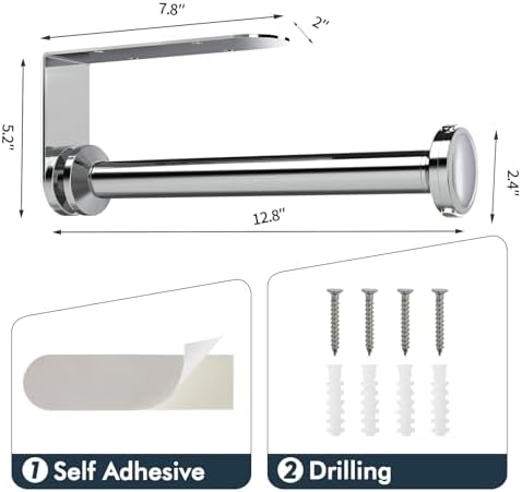 theaoo Silver Under Cabinet Paper Towel Holder