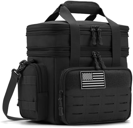 QT&QY Tactical Lunch Box for Men Expandable 18L Heavy Duty Military