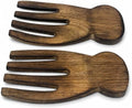 Handcrafted Wooden Salad Serving Set | 2 Pc Decorative Salad Servers