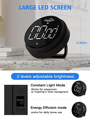 JOYHILL Digital Kitchen Timer, Large LED Display, Red