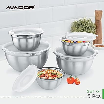 AVADOR Premium Stainless Steel Mixing Bowls - Image 2