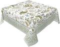 Spring Herbal Floral Square Tablecloth 54 Inch Wildflower Seasonal