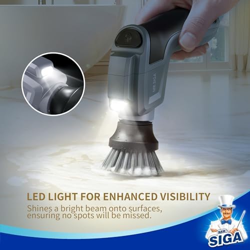 MR.SIGA Electric Spin Scrubber for Kitchen and Bathroom