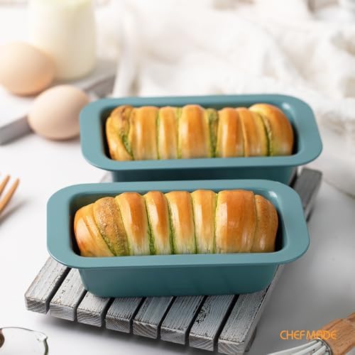 CHEFMADE Mini Bread Loaf Pan, Nonstick 3" x 5.8" Oven Meatloaf