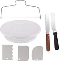 Cake Decorating Turntable with Decorating Comb and Icing Smoother