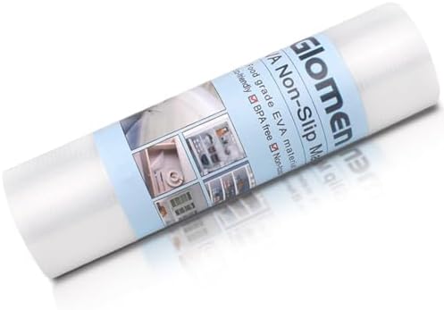 Glomen Shelf Liner, Non-Slip Cabinet Drawer Liner, 12 Inches x 20 FT