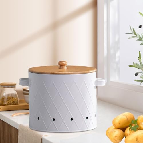 Potato Storage Tins Food Storage Container Aerating Holes Kitchen