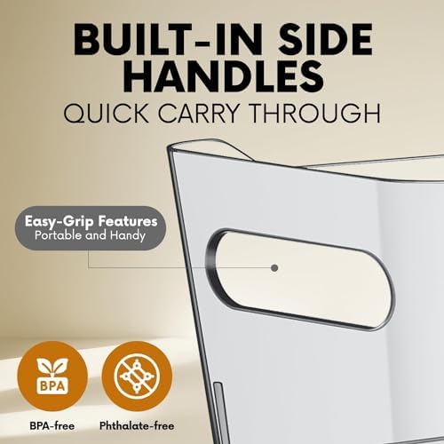 Clear Plastic Storage Bins for Kitchen Organization or Pantry