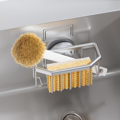 TAILI Sponge Holder for Kitchen Sink, Silver