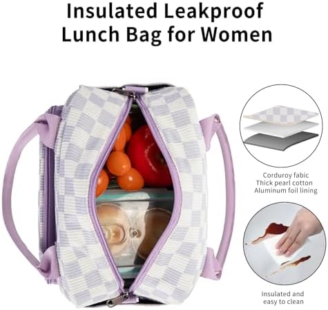 GASSDA Lunch Box for Women Insulated Lunch Bag Women Adult Cute Lunch