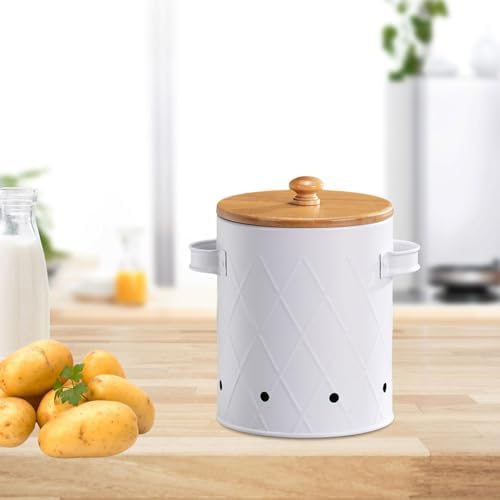 Storage Canister for Potatoes with Ventilation Holes, Kitchen