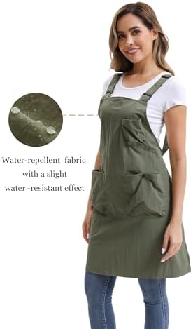 Nanxson Kitchen Apron for Women,H Style Cooking Apron with 3 Pockets