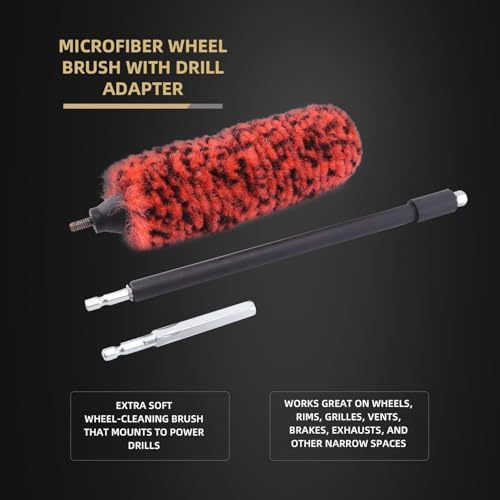 SPTA 1-Piece Microfiber Drill Wheel Brush