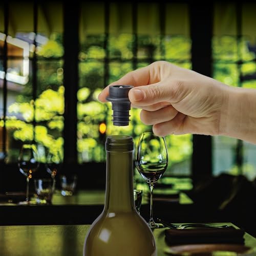 HIC Kitchen Bar Wine Preserver Stoppers, 2-Piece Reusable Bottle