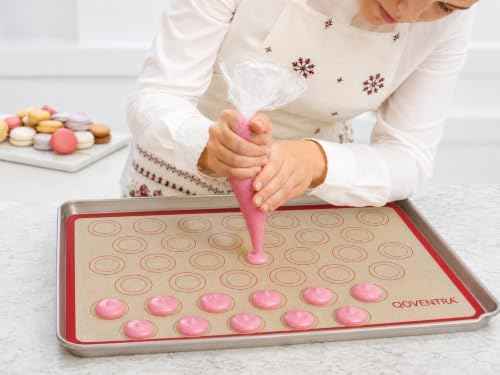 Set of 2 Silicone Macaron Baking Mats, 16.5 x 11.6 Inches