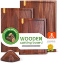 Walnut Cutting Board Set of 3 Handmade Wooden Chopping Boards with