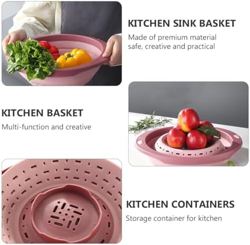 BESPORTBLE Telescopic Foldable Drain Basket Kitchen Strainer Fruit