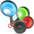 Delove Canning Funnel with Strainer - Wide Mouth Food Funnels for
