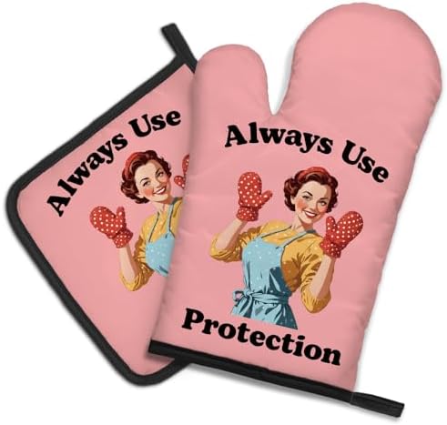 DYJYBMY Always Use Protection Oven Mitt and Pot Holder