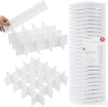 40Pcs Drawer Dividers, Adjustable Drawer Organizer for Socks