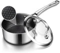 Sauce pan with lid,1.5 Quart Hybrid Nonstick Sauce pan
