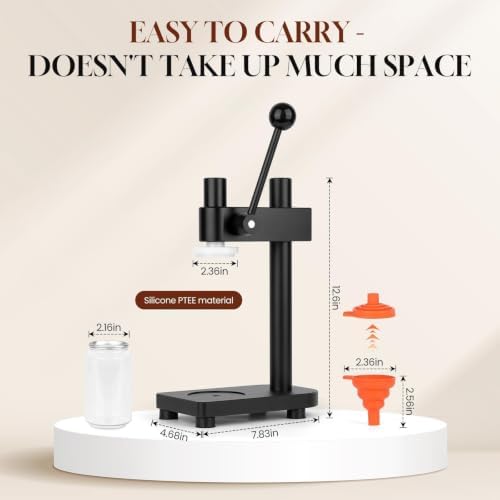 Manual Bottle Can Sealer for 55mm Caps, Aluminum